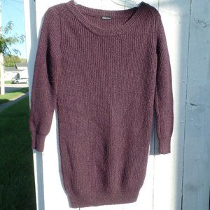 Moda International Long Sweater Purple Size Medium Chunky Knit Basic Tags Gone